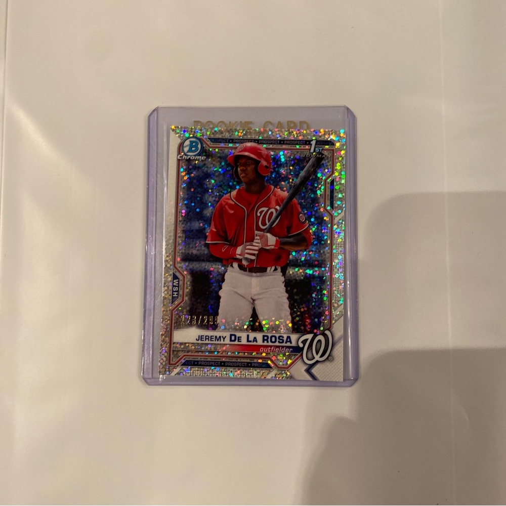 Jeremy De La Rosa 2021 Bowman Chrome Speckle Refractor 1st /299 ROOKIE RC